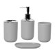 thumbnail image 4 of Juego de accesorios de baño Jabonera decorativa para encimera de tocador de baño gris, 4 of 9