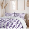 thumbnail image 6 of Ambesonne Eggplant Duvet Cover Set, Aubergine Slices Design, 2-Calking, Violet Green White, 6 of 7