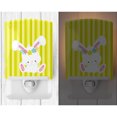 thumbnail image 2 of Caroline's Treasures BB7093CNL Easter White Rabbit with Flowers Ceramic Night Light, 6x4x3", multicolor, 2 of 2