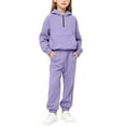 thumbnail image 5 of YunPes Boys and Toddlers' Athletic Sweatsuit Kids Fleece Half Zip Hoodies and Pockets Jogger Pants Fall Winter Clothing Tracksuit, 5 of 9