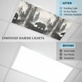 thumbnail image 3 of 3 Pack Brown Bear Fluorescent Light Covers for Ceiling Lights Black Bear Forest Animal Modern Art Retro Magnetic Ceiling Light Covers Overhead Light Filters for Office Classroom Home, 3 of 9