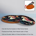 thumbnail image 4 of Unicorn Microfiber Leather Round Coasters (6PCS) - 11x11 cm/4.3x4.3 in, Elegant Drink Coasters Set for Home and Office, Absorbent Coasters for Coffee Table, Bar, and Kitchen Décor, 4 of 6