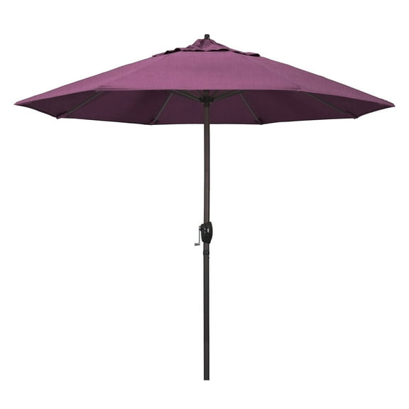 California Umbrella 9' Casa Tilt Crank Lift Patio Umbrella in Tuscan Orange