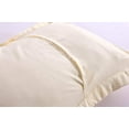 thumbnail image 5 of MarCielo Khaki Embroidered Microfiber Pillow Shams, Standard - Hypoallergenic (2 Count), 5 of 6