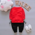 thumbnail image 4 of Xudanell 3t Boy Outfits Two Piece Set Letter Top Toddler Boy Set Printing Kid Sport Outfits 4t Boys Clothes Outdoor Red 3T, 4 of 4