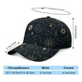 thumbnail image 5 of Gothic Moon Star Baseball Cap – Dark Cosmic Celestial Snapback Hat, Lightweight Gift for Men, Women, Runners, 5 of 7