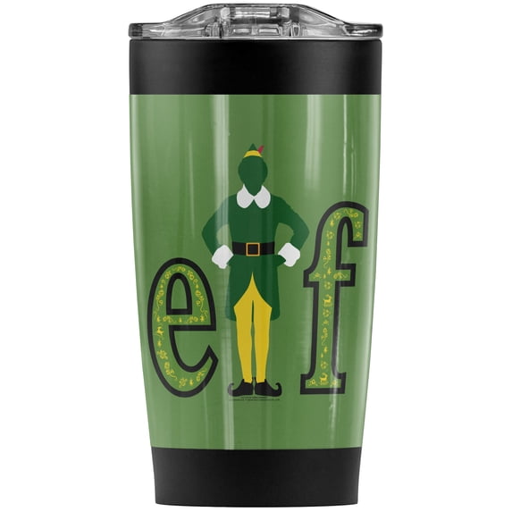 Elf Santa'S Coming Stainless Steel Tumbler 20 oz Coffee Travel Mug/Cup, Vacuum Insulated & Double Wall with Leakproof Sliding Lid | Great for Hot Drinks and Cold Beverages