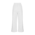 thumbnail image 5 of REORIAFEE Flared Sweatpants for Women Drawstring Solid Print Palazzo Pants Capri High Waisted Casual Pants Lightweight Baggy Stretchy Trousers 2024 Trending Fashion Clothing, 5 of 5