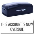 thumbnail image 1 of Large Pre-Inked This Account is now Overdue Stamp, Slim 1854, Ultra Slim Design, Impression Size 1-13/16" by 2-1/2", Up to 25,000 Impressions - Black Ink, 1 of 10