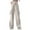 White, variant on Kmdttou Cargo Plus Size Pants Women Baggy wide leg Mid-waist Pocket Overalls Casual Pants In Spring And Summer