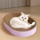 thumbnail image 5 of Rascador ovalado de cartón para cama de gato, juguete de entrenamiento, protector de muebles violeta, 5 of 8