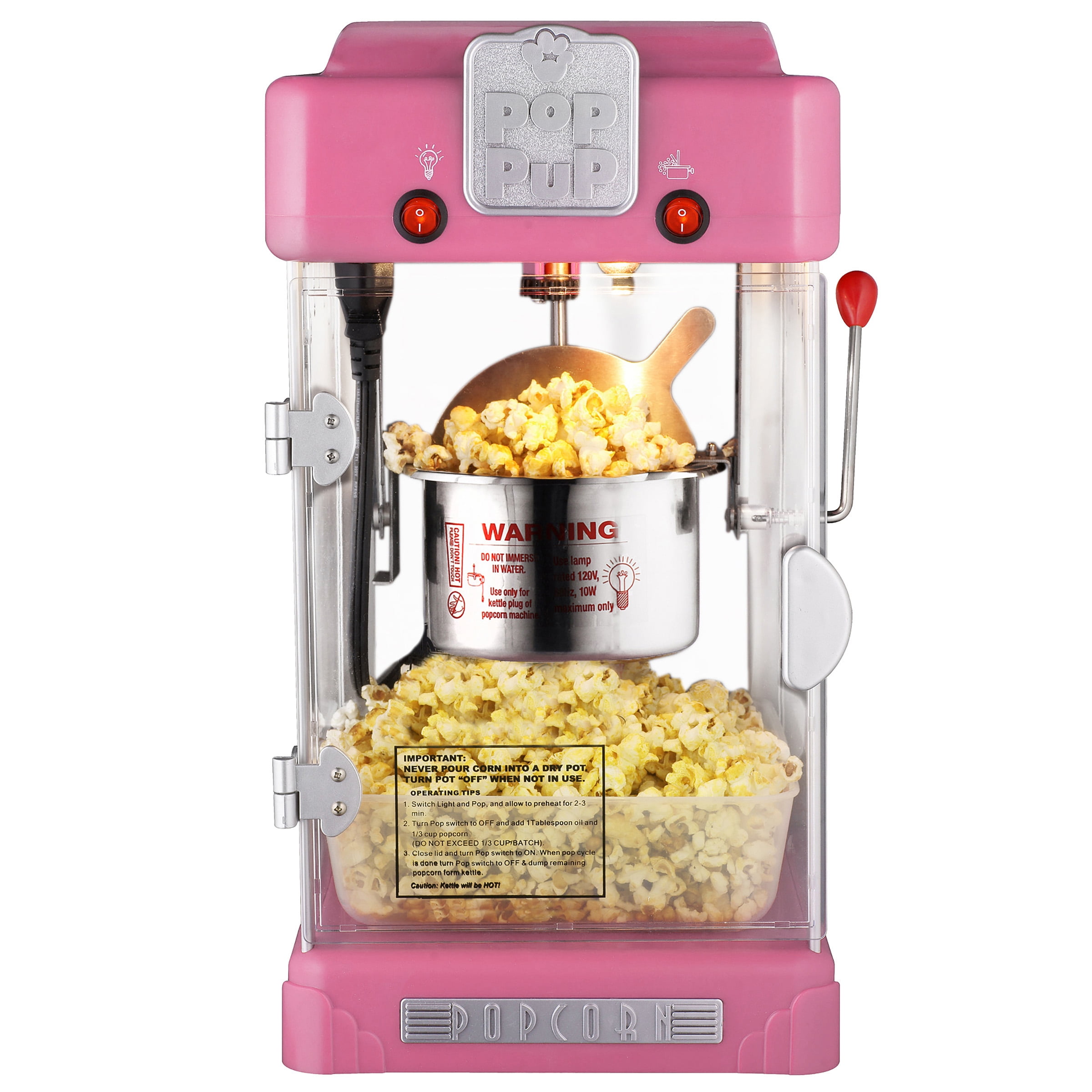 Great Northern Popcorn Pop Pup 2.5oz Countertop Popcorn Machine, Pink