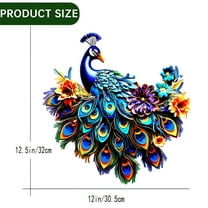 LAMIRO Metal Birds Wall Art Decor, Beautiful Peacock Outdoor Wall Decor for Patio Wall Fence Deck Garden Home Balcony Tropical Bird Peacock Wall Sculpture Hanging for Indoor Outdoor