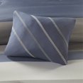 thumbnail image 2 of Ergode Striped Comforter Set with Bed Sheets - Stylish Grey and Blue Design, Treatment, OEKO-TEX Certified - Includes Shams and Decorative Pillow - Wrinkle-Free and Fresh for Longer, 2 of 5