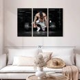 thumbnail image 2 of Elephant Stock Lifting Barbell At The Gym Wall Art - Horizontal Multi Panel Canvas - Gym/sport Rooms Wall Decor - Sports Multi Panel - Black And Gray Decor - 45" x 28", 2 of 4