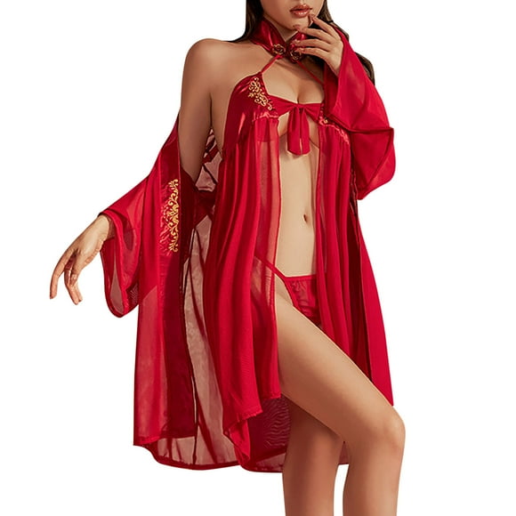asddcavvf Nightgowns for Women Women Silk Robes Satin Kimono Robe Short Silky Bathrobe Bridesmaid We