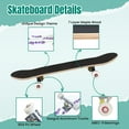 thumbnail image 4 of 31'' Complete Skateboard 7 Layer Canadian Maple Double Kick Deck Skateboards Lavender elegant Skate Board for Beginner Adult Gifts, 4 of 5