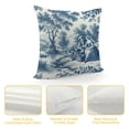 thumbnail image 4 of COMIO Pillow Covers,French Country Decor,French Country Pillow Cover,Vintage Pillow case,Blue and White Pillow Cover,Lumbar Pillow Cover ,horse pillow,horse pillow cover, 4 of 5