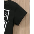 thumbnail image 5 of Qmyliery Kids T-Shirt, Boys Letter Print Round Neck Short Sleeve Tops Pullover Casual Tops, 5 of 7
