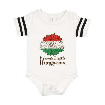 

Inktastic I m So Cute I Must Be Hungarian Hungary Sunflower Gift Baby Boy or Baby Girl Bodysuit