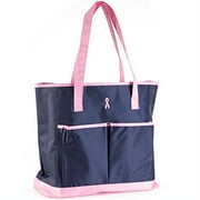 Navy Two Tone Nylon Tote