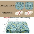 thumbnail image 3 of MAGPIE Indoor Outdoor 24" x 24"x 4" Cushion Cover Replacement 2 Pack, NO Insert!Seat Cushion for Patio Garden Chair Sofa Bench Wicker(Paisley Blue Green), 3 of 6