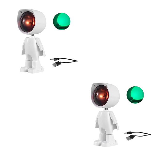 Monstrate Proyector de luz Lámpara de proyector USB Regulable 360 grados Atmósfera giratoria Luz LED Puesta de sol Proyector de luz para el café Type4 NO4 Monstrate CBP176735