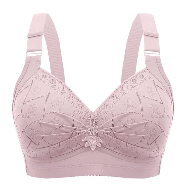 Gibobby Sujetador transpirable sin para mujer, pecho grande que ropa interior pequeña, ropa interior de copa Brasier mujer busto(Morado,44/100)