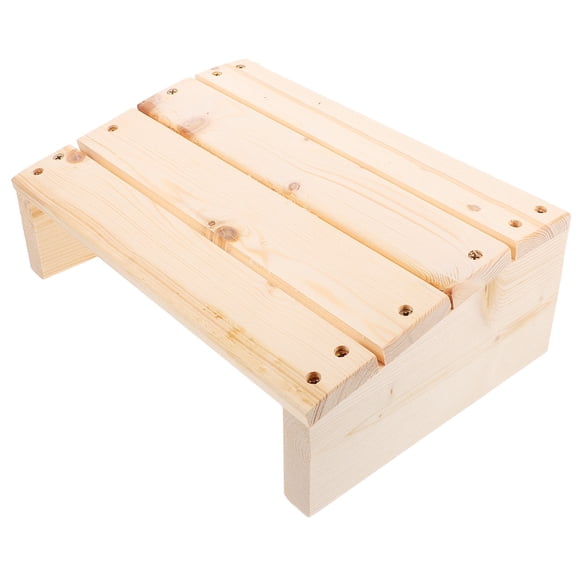 FOMIYES Home Use Wooden Slanted Footrest 1Pcs 11.8X8.3X4.3In