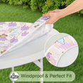 thumbnail image 5 of Princess Rainbow Castle Pattern Round Fitted Tablecloth with Elastic Edge,Dining Table Cover Waterproof,Outdoor Round Tablecloth for Camping,Dining,Indoor and Outdoor, 5 of 7
