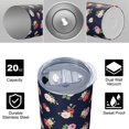 thumbnail image 4 of Pioneer Flower Floral Print Pattern 20oz Skinny Tumbler with Straw & Lid, Double Wall Vacuum Insulated Cup, Leak-Proof, Cup Holder Friendly, Hot 6H Cold 12H, 4 of 6