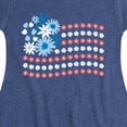 thumbnail image 3 of Instant Message - Floral USA Flag - Toddler & Youth Girls Fit & Flare Dress, 3 of 5