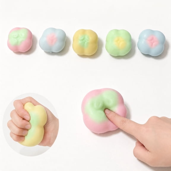 Kiddiway Persimmon Crunchy Squishy Stress Ball - Slow Rising Squishy Toy for Adults, Desk Popping Sound Fidget with Moldable Shape and Durable Material