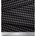 thumbnail image 2 of Soimoi Black Poly Georgette Fabric Tree Christmas Print Sewing Fabric Yard 42 Inch Wide, 2 of 3