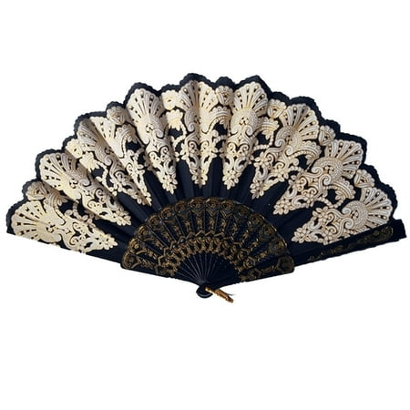 

NIUREDLTD Home Decoration Folding Fans Handheld Fan Spanish Folding Retro Pattern Hand Fan For Women