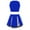 Royal Blue, variant on Alvivi Kids Girls Cheerleading Dance Clothes Set V Neckline Top Skirt Sequins Outfit 4-14