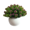 thumbnail image 1 of Adorno decorativo de vegetación simulada, maceta artificial de ciprés semicircular rosa, 1 of 5