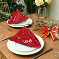 thumbnail image 3 of Coolnut Valentine's Day Love Heart Cloth Napkins Set of 1,Reusable Washable Polyester Dinner Table Napkins for Family,Kitchen,Dining,Party Decor, 3 of 7