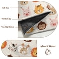 Cartoon Animals Area Rug 8x10 Washable Rug Non Slip Lion Tiger Monkey ...