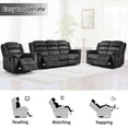 thumbnail image 7 of Bonzy Home 3-Piece Fabric Manual Recliner Sofa Set, Single Chair, Loveseat & 3-Seat Couch for Living Room Furniture, 7 of 7