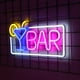 thumbnail image 1 of 1 barra LED de neón, letras de neón, arte de pared, letrero de luz de neón, bonita lámpara de neón para Bar, Club, fiesta, decoración de regalo, decoración de fiesta, 42*22cm TUNC Sencillez, 1 of 5