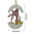 thumbnail image 2 of SDJMa Easter Element Wooden Hanging Ornament, Egg Basket Bunny Carrot Chick Flower Wood Pendant Decoration, Farmhouse Tree Embellishments for Crafts Holiday Party Favor Supplies, 2 of 8