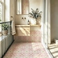 thumbnail image 5 of 10Pcs Bohemian Floral Peel and Stick Floor Tiles， 12x12 Covers 10 Sq. Ft. SelfAdhesive DIY Vinyl Flooring， Removable Waterproof Tile Sticker for Bathroom， Kitchen， Living Room， Bedroom, 5 of 8