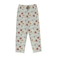 thumbnail image 6 of Uemuo Funny Cat White Pattern Women's Wide Leg Palazzo Lounge Pants with Pockets Light Weight Loose Comfy Casual Pajama Pants-Large, 6 of 9