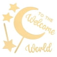 thumbnail image 3 of GOOHOCHY 1 juego de decoración para tarta de baby shower de bienvenida al mundo con adornos acrílicos de estrellas y lunas para suministros de fiesta de revelación de género, 3 of 8