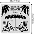 thumbnail image 3 of Beach Vacation Painting Stencils Coconut Tree Beach Umbrella Template Stencils for Wood Wall Painting and Scrapbooking, 3 of 9