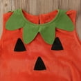 thumbnail image 5 of Odeerbi Toddler Boys Girls Outfits Baby Layette Set Halloween Pumpkin Print Romper Cotton Jumpsuit 0-3 Years Baby Cute Pumpkin Shaped Sleeveless Onesie Bodysuit with Hat Set Orange, 5 of 5