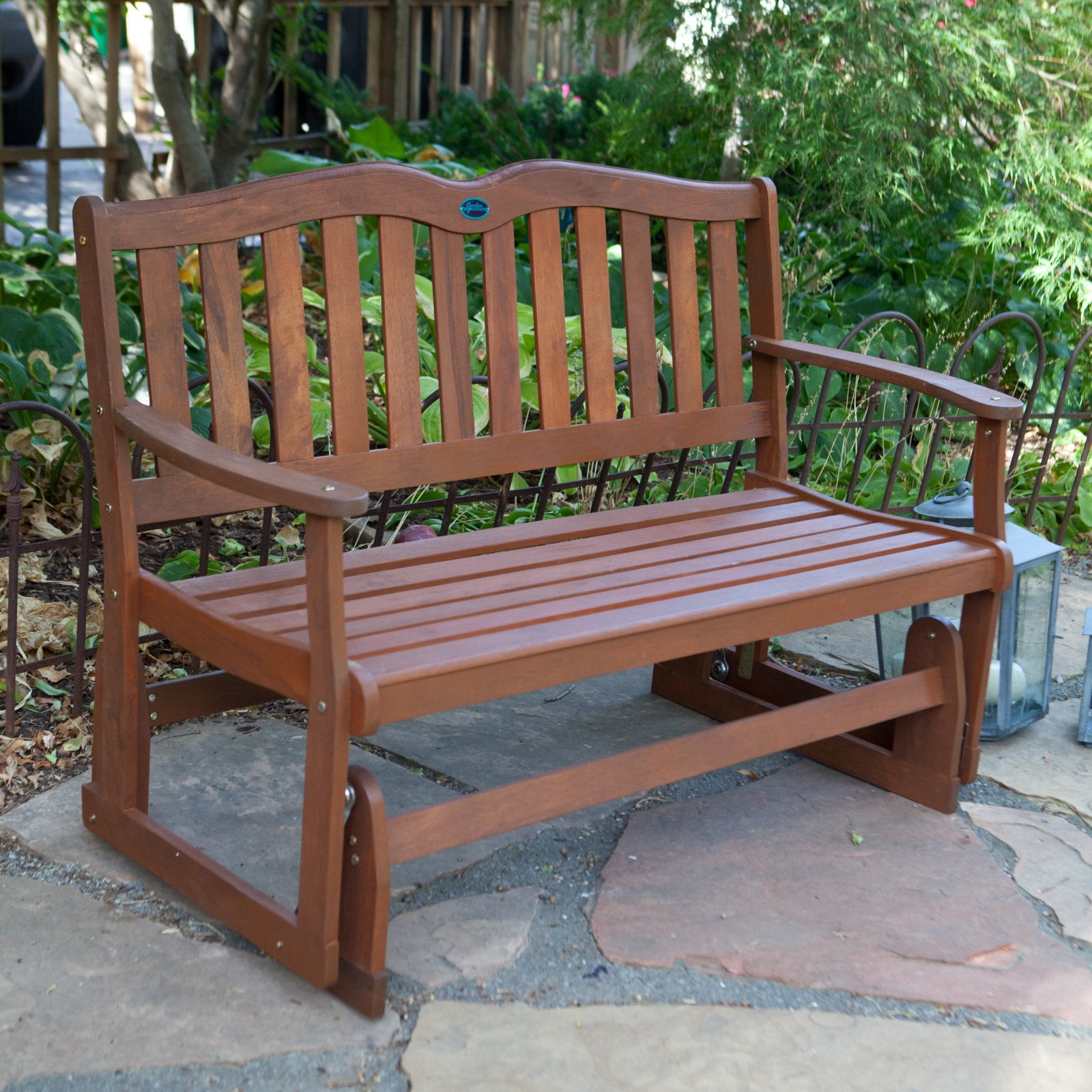 Outdoor 2 Person Glider Wooden Patio Rocking Bench Loveseat Garden Details Outdoor 2 Person Glider Wooden Patio Rocking Bench Loveseat Garden