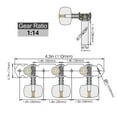 thumbnail image 4 of Mr.Power Guitar Tuners Machine Heads 3+3 Set Tuning Keys String Pegs for Classical Guitar (Short Black, White Button), 4 of 4
