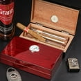 thumbnail image 3 of Cedar Wood  Case Cigar Humidor Box Case Cigar Humidifier Hygrometer Cigar Humidor Box Storage Box Case (2), 3 of 5